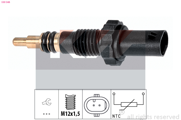 Senzor,temperatura lichid de racire 530 348 KW